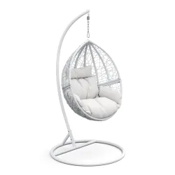 Hängesessel mit Gestell PANAMA weiss/weiss