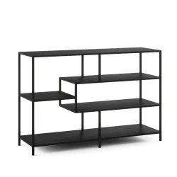 Bücherregal SEAFORD 117 x 78 cm schwarz