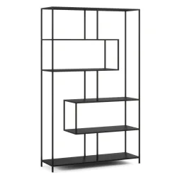 Bücherregal SEAFORD 117 x 185 cm schwarz