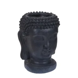 Blumentopf Buddha anthrazit