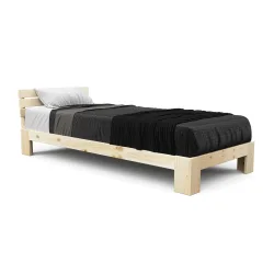 Bett Holz JAYDEN 90 x 200 cm nature