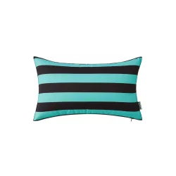 Outdoorkissen SILAS türkis/schwarz 50 x 30 cm