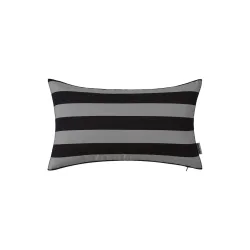 Outdoorkissen SILAS grau/schwarz 50 x 30 cm