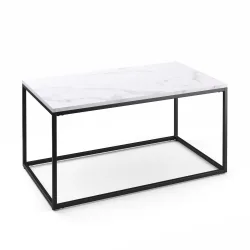 Beistelltisch ZARA 80 x 45 x 40 cm weiss/schwarz