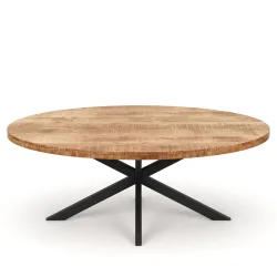 Esstisch Holz MAYLA oval 180 x 90 cm