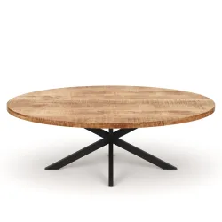 Esstisch Holz MAYLA oval 200 x 100 cm