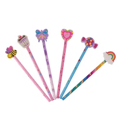 Bleistift mit Radiergummi 6er Set