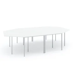 Konferenztisch TRAPEZ 298 x 160 x 72 cm weiss