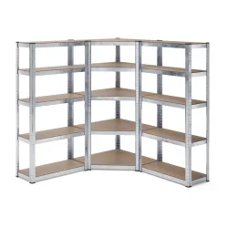 Steckregal Eckregal 3-teilig 180 cm