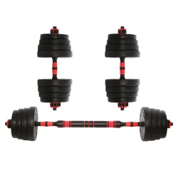 Hantelset Kurz- und Langhantel 30 kg