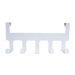 Türgarderobe Eisen 5 Haken 34 x 14 cm weiss