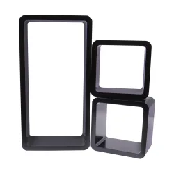 Wandregal SOLA 3er Set schwarz