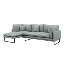 Ecksofa Bouclé MARISA links grau