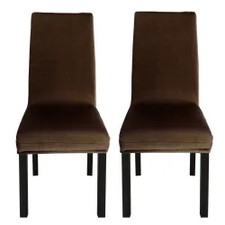 Stuhlbezug 2er Set braun