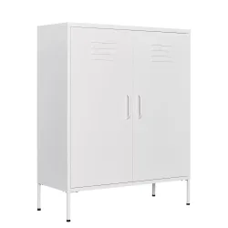 Kommode Metall KLAUS 80 x 101 cm weiss