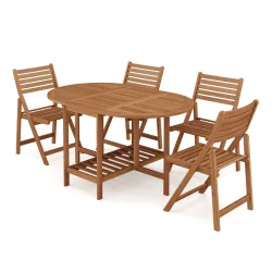 Gartenmöbel Set Holz TARRAGONA 5-teilig