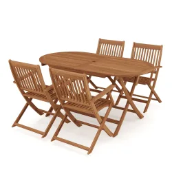 Gartenmöbel Set Holz ADONIS 5-teilig