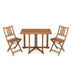 Balkonmöbel Set Holz CANNOBIO 3-teilig