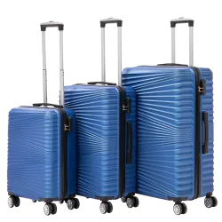 Reisekoffer Hartschalenkoffer NIA 3er Set blau