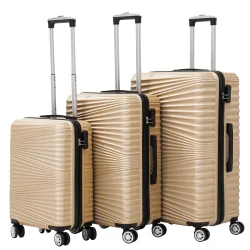 Reisekoffer Hartschalenkoffer NIA 3er Set champagner