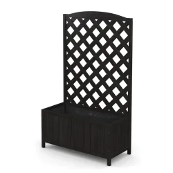 Rankgitter mit Blumenkasten schwarz