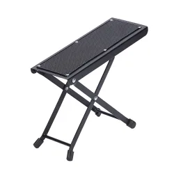 Gitarrenfussbank Metall schwarz