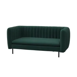 Sofa Samt ASHLEY 2-Sitzer dunkelgrün
