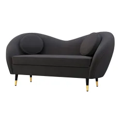Sofa Samt DAPHNE 2-Sitzer anthrazit