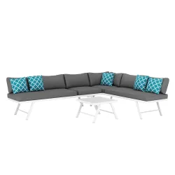 Lounge CALVI multifunktional anthrazit/weiss