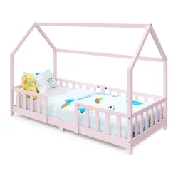 Kinderbett MAISON 90 x 200 cm rosa
