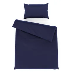 Bettwäsche Set 65 x 100 cm + 160 x 210 cm dunkelblau