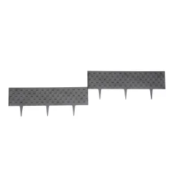 Rasenkante Rattanoptik anthrazit 10er Set