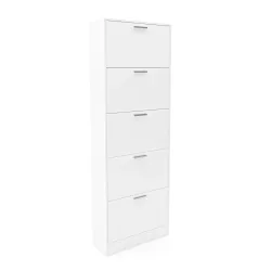 Schuhschrank 59 x 169 cm weiss