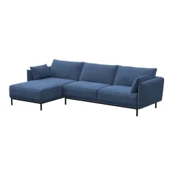 undefined, Ecksofa ELVIS links blau