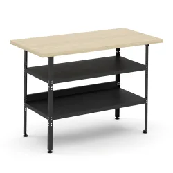 Werkbank mit 2 Ablagen 120 x 60 cm