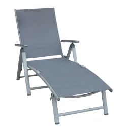 Liegestuhl HOUSTON grau