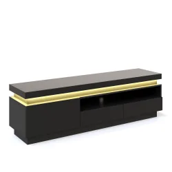 TV Möbel LED CELIO schwarz