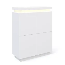Kommode LED ENRICO 96 x 125 cm weiss