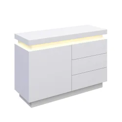Sideboard LED GIANNI 110 x 75 cm weiss