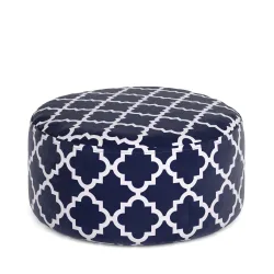 Outdoor Pouf aufblasbar PATTY dunkelblau/weiss
