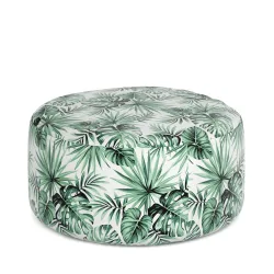Outdoor Pouf aufblasbar PATTY Blattmuster grün
