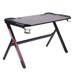 Gamingtisch LED 120 x 60 x 73 cm schwarz