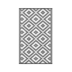 Outdoor Teppich KALUA 150 x 90 cm grau/weiss