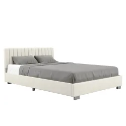 Polsterbett DAINA 140 x 200 cm beige