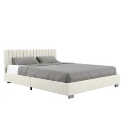Polsterbett DAINA 160 x 200 cm beige