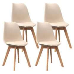 Esszimmerstuhl AMELIA 4er Set beige