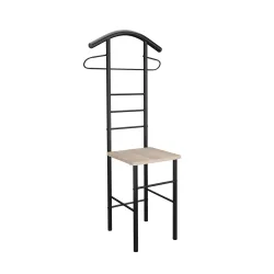 Herrendiener Kleiderständer 43 x 119 cm schwarz/hellbraun