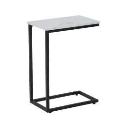 Beistelltisch KIMA 45 x 27 x 62 cm weiss/schwarz