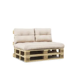 Palettenkissen Set 3-teilig beige