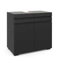 Waschbeckenunterschrank 60 x 34 x 56 cm schwarz